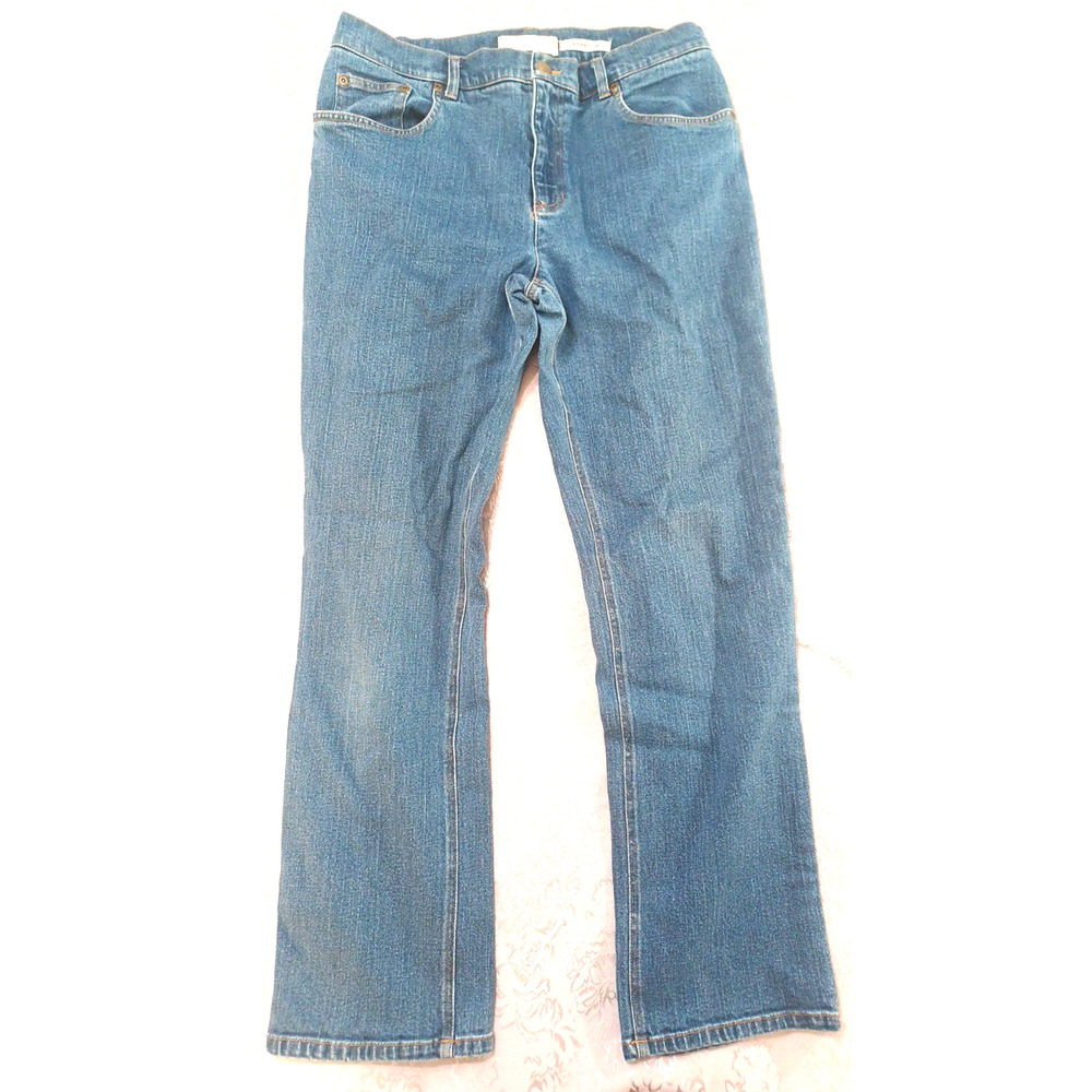 Jones New York Women’s Blue Denim Jeans Sz 10 Straight Stretch